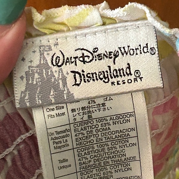 Disney World Resort Dress Smocked Floral Hawaiian One Size Youth Womens Petite - Picture 7 of 9